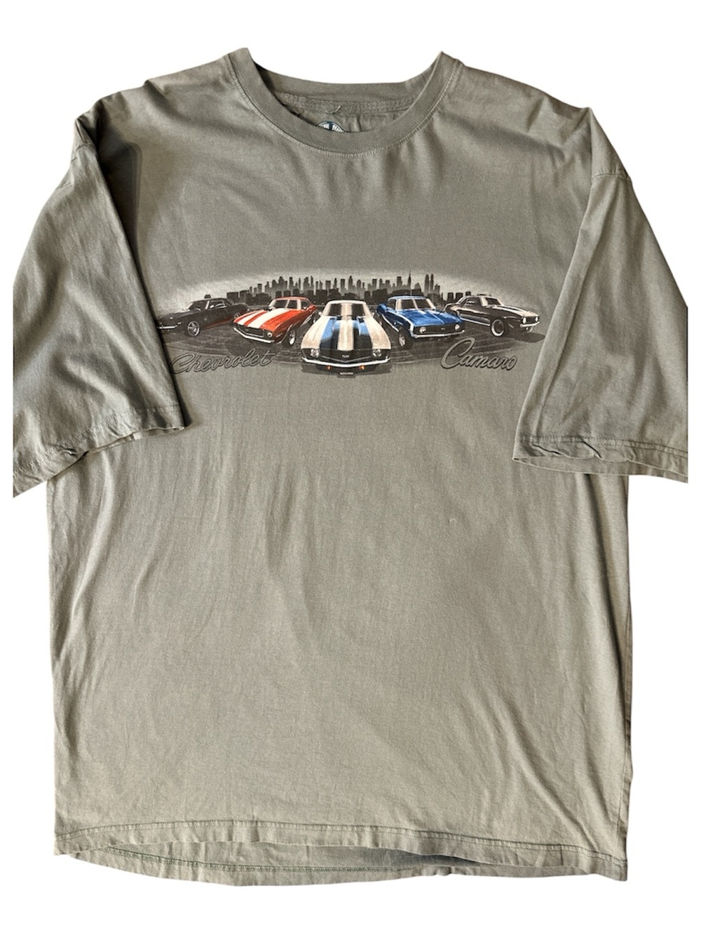 Out of Bounds Chevrolet Camaro Graphic Tee - Olive Green. Size Men’s XXL.